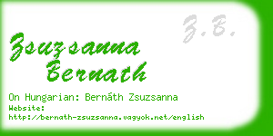 zsuzsanna bernath business card